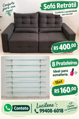 Prateleiras de vidro 15 X 1