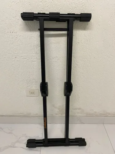 Suporte Roland Ks-20x Para Teclado Duplo Em X Ajustável Preto