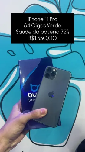 Seminovo: iPhone 11 Pro 64GB Verde - Bateria 72% | Loja Fisica