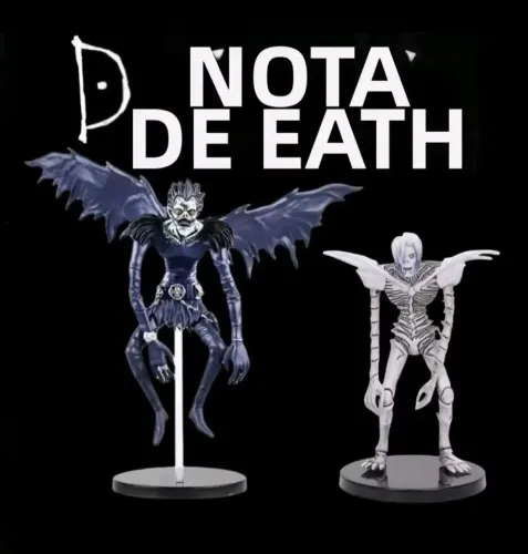 Boneco estatueta Anime Death Note Tem e Ryuk em Pvc
