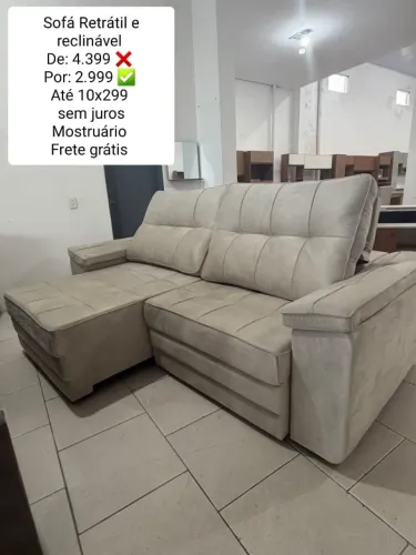 SOFÁ RETRÁTIL RECLINÁVEL