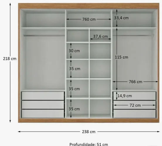 Guarda -Roupa Spazio Cinamomo