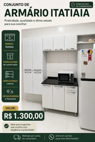 Conjunto de Armário de Cozinha Itatiaia