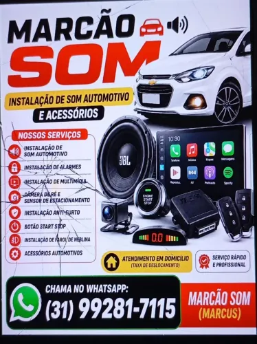 SERVIÇOS DE INSTALAÇÃO DE SOM AUTOMOTIVO E ASSESSÓRIOS *, MARCÃO SOM)