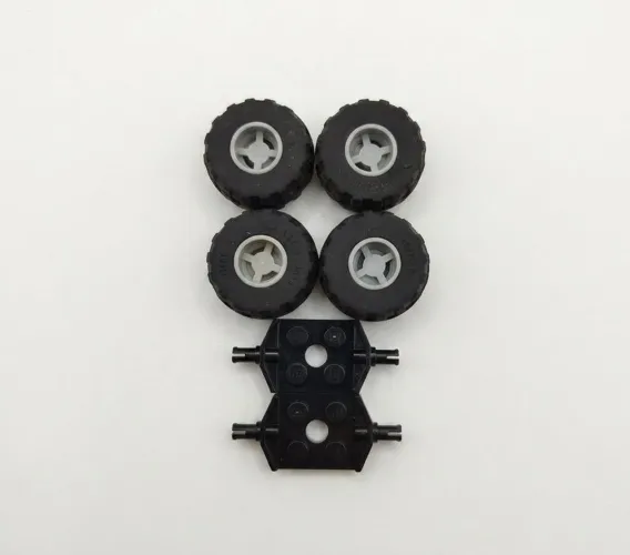 Kit 4 rodas de Lego original + suportes
