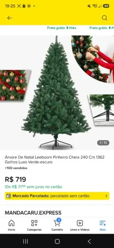 Árvore de Natal 2.40m