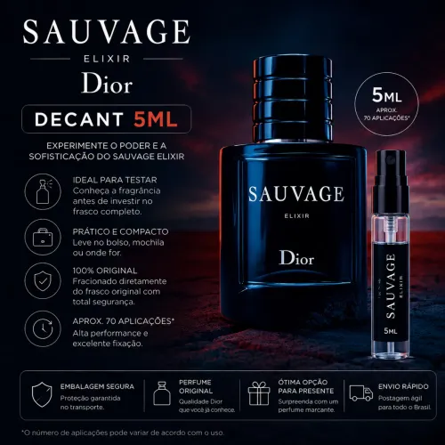 Sauvage Elixir Dior - Decant 5ml Original