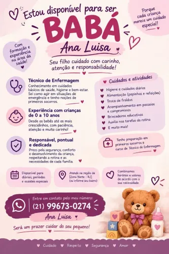 Babá Rio de Janeiro ZN