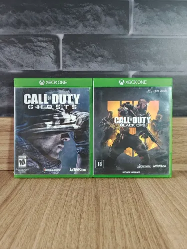 KIT CALL OF DUTY - BLACK OPS 4 + GHOSTS XBOX ONE - MIDIA FÍSICA - EXCELENTE ESTADO