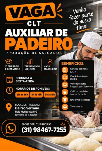Padeiro e Auxiliar de Padeiro 