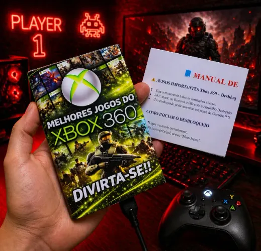 HD 500GB Para Xbox 360 - Os Melhores Jogos em Um Só Lugar!