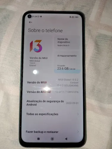 Celular Redmi Note 9 128gb