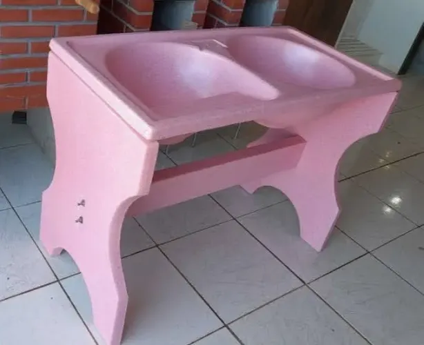 O MELHOR DA OLX - NÃO É MÁRMORE SINTÉTICO - SUPER TANQUE DE LAVAR ROUPAS DUAS CUBAS 45 L.