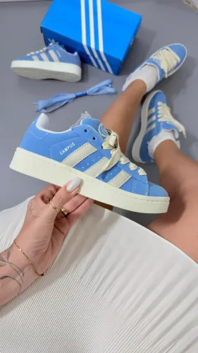Tênis Adidas Campus 00s Feminino Premium Cor: Azul bebê - Disponível 34 ao 39