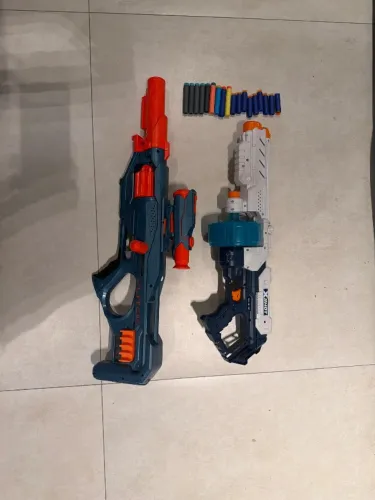 Kit de lançadores nerf/x-shot com mira,acessórios,tambor grande e dardos