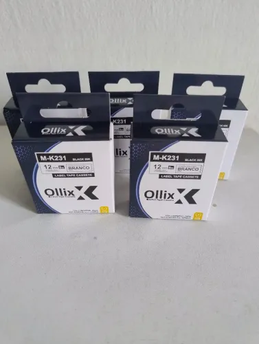 Kit c5 unids Fita para Rotuladora brother PT 70/80/90/95 Preto/ Branco