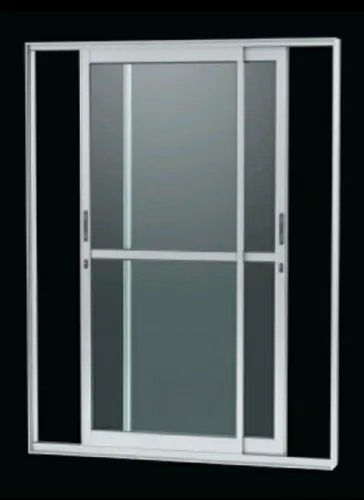 Porta de correr alumínio branco 2 folhas móveis 2.10x1.60