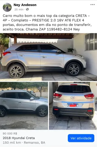Hyundai Creta Prestige 2.0 16V Flex Aut. 2018