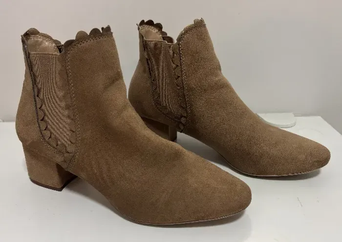 Bota Cano Curto Camurça Caramelo - H&M - Ankle Boots - Tamanho 36
