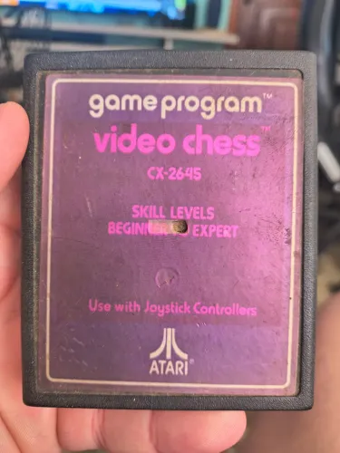 Cartucho Atari Original Vídeo Chess um dos primeiros lançados raridade colecionador