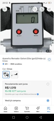 Aparelho remador