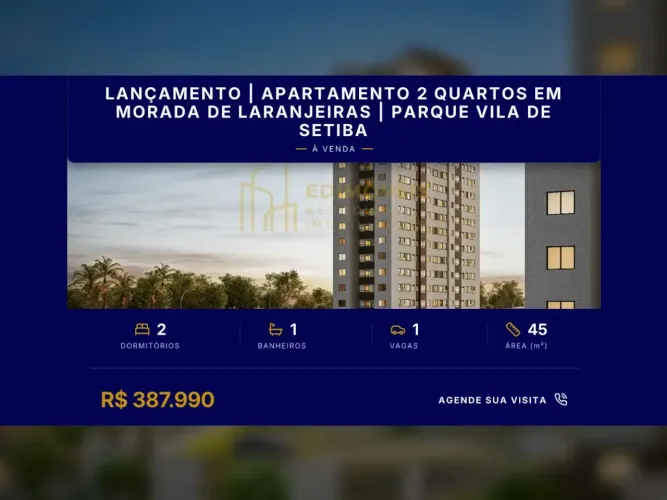 Seu Novo Lar: Apartamento 2 Quartos em Morada de Laranjeiras
