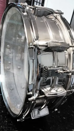 Caixa 14X5 Ludwig LM400 ano 1966 Keystone Badge + Esteira Puresound + Bag