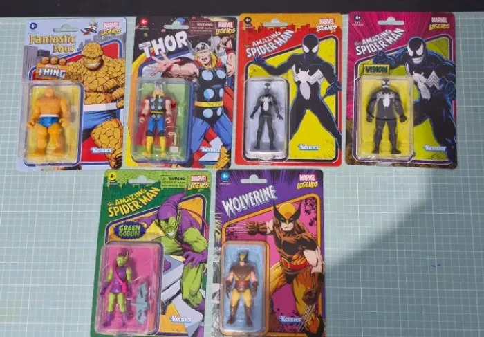 Lote Marvel Legends Retro Collection Kenner - 6 Action Figures Originais - Hasbro