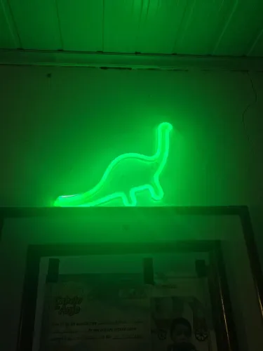 Dinossauro luminária néon