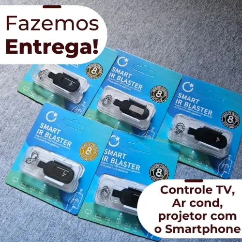 Mini Controle Remoto Infravermelho Tipo C Android IOS Controle TV, Ar Cond, Projetor, Box
