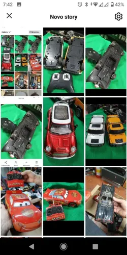 Carrinho antigo com controle no estado que se encontra