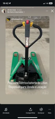 Paleteira manual elétrica 