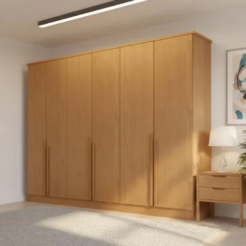 Guarda-roupa Casal Larg. 2.30m 100% MDF Nature rf765