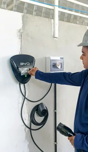Instalação de wallbox - Carregador veicular.