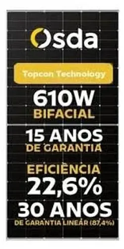 Kit 25 placas solar 2.000 kWh mês 