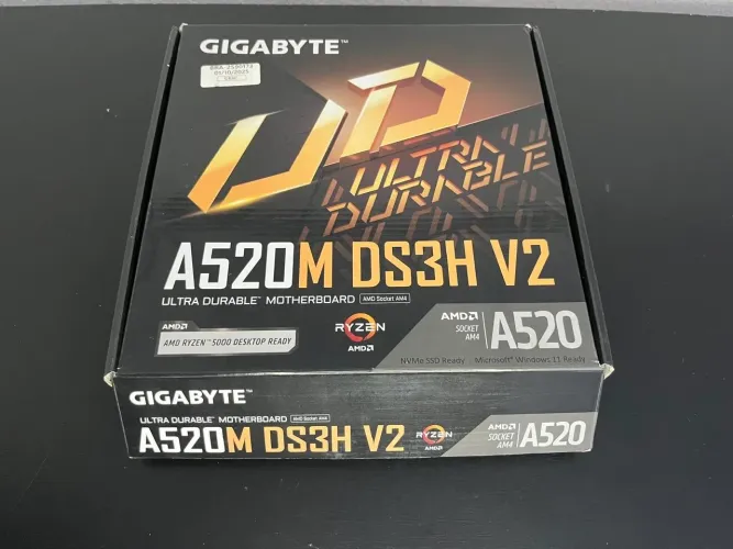 Placa-Mãe Gigabyte A520M DS3H V2, AMD, Micro ATX, DDR4, Preto - A520M DS3H V2