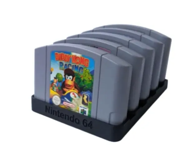 Suporte Organizador para Cartuchos Compatível com Nintendo 64 Expositor de Mesa