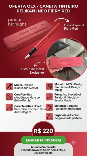 Caneta tinteiro Pelikan INEO Red