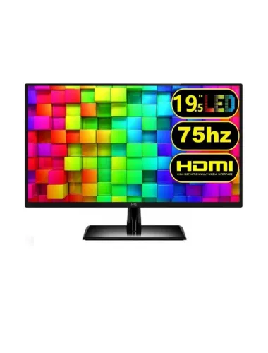 Monitor HQ 19.5 Led Widescreen, 75hz, HDMI, VESA, Ajuste de Inclinação, Preto