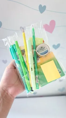 Kit de produtos de papelaria fofa 