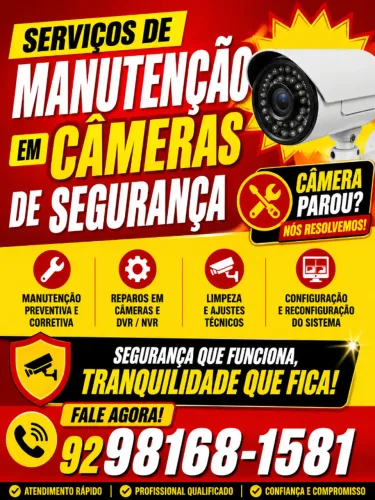 Manutenção em câmeras de segurança