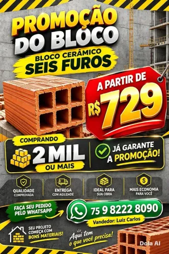 Blocos cerâmicos 09x18x23