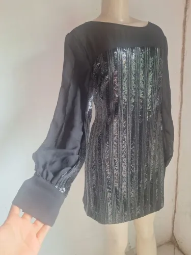 Vestido paetês My place M novo