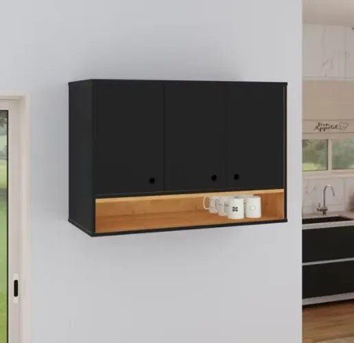 Armário de cozinha aéreo na caixa