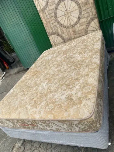 Cama box casal com colchão vertebralle D50 ortopédico de molas ensacadas