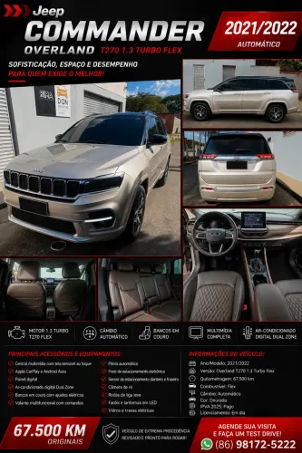 Jeep Commander Overland T270 1.3 TB Flex AUT 2022