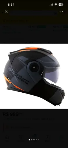 Capacete novo articulado norisk.