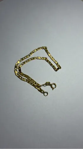 Pulseira piastrini ouro 18K 20 cm 