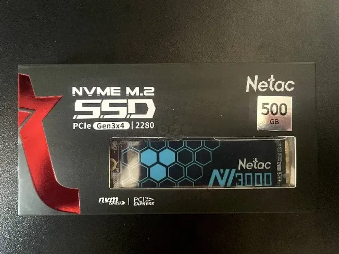 SSD Nvme M.2 Netac 500GB PCIe Gen 3x4 2280 - NOVO LACRADO