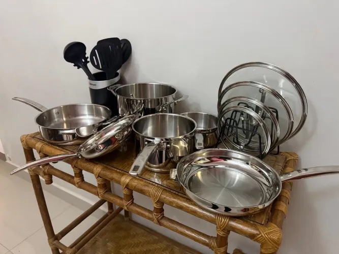 Jogo de Panelas Cuisinart SmartNest Inox - Novo, 11 Peças